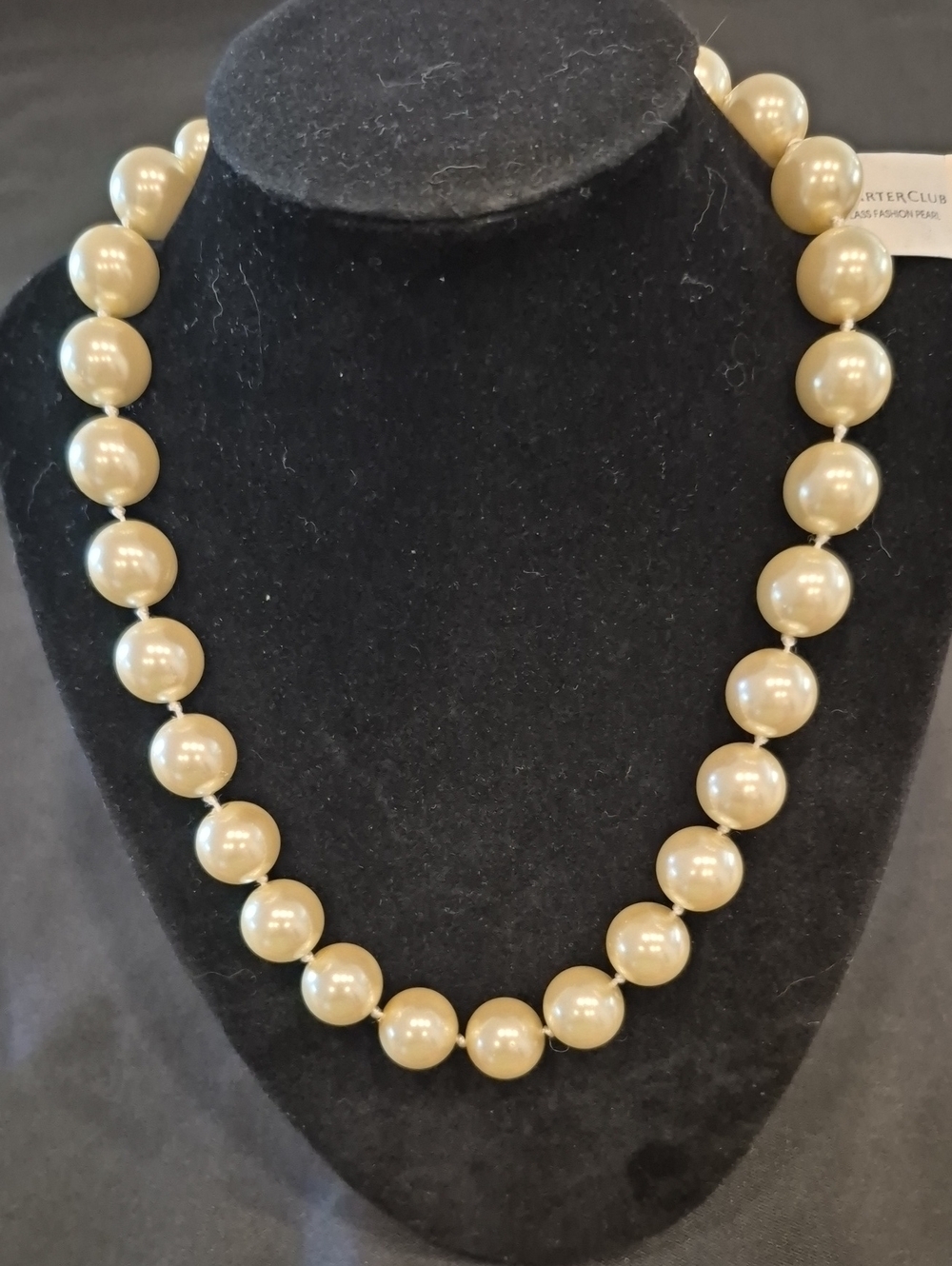 Charter Club Classic 16 Inch Champagne 14 mm Pearl Necklace